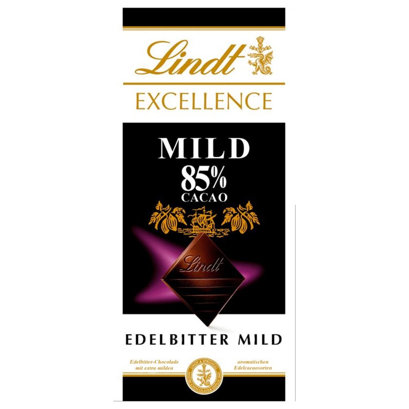 Lindt Excellence Schokolade Edelbitter mild 85% Cacao 100g